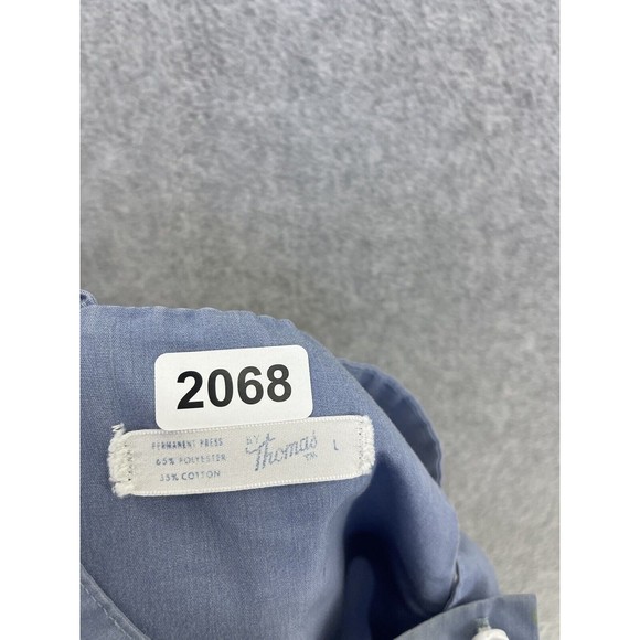 Thomas Baby Girl's Coverall Large Vintage Blue Lamb Patch Snap Button bottom - Picture 3 of 14